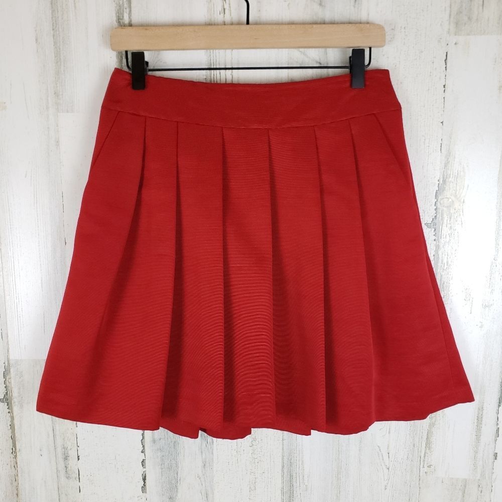 Red Pleated Women’s Skirt - Unbranded